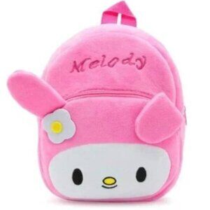 My Melody Pink Plush Backpack Kids Toddlers Cute Travel Bag NWOT